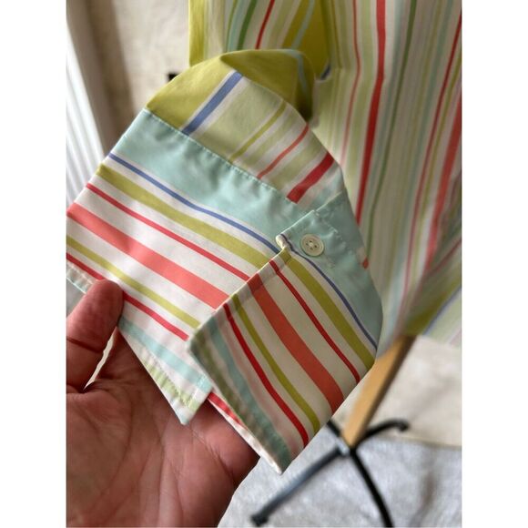 Lands’ End Women’s Striped Classic Button Down Shirt. Size 16. - Picture 3 of 7